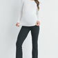 Black High Rise Maternity Flare Pant