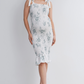 Sage Smocked Tie Shoulder Maternity Dress