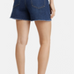 Maternity  5" Dad Jean Shorts W/ Bellyband In Levi