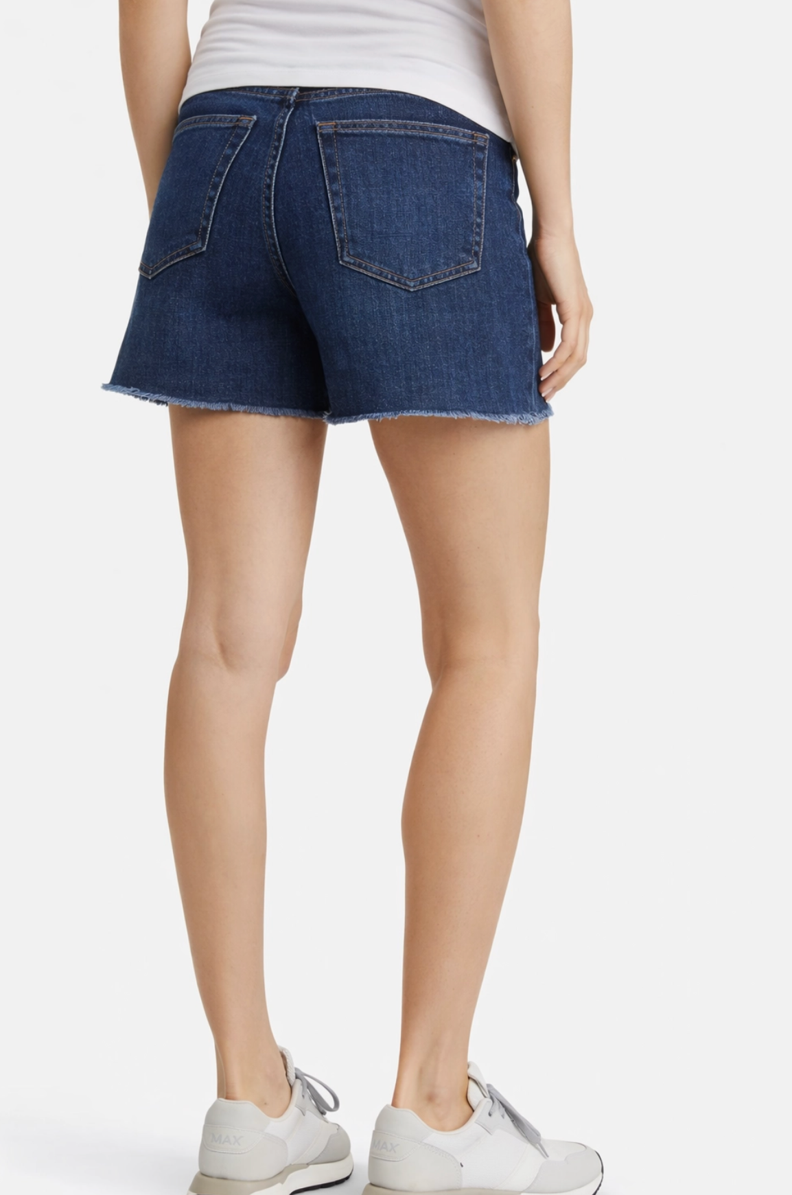 Maternity  5" Dad Jean Shorts W/ Bellyband In Levi