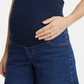 Maternity  5" Dad Jean Shorts W/ Bellyband In Levi