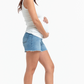 Maternity  5" Dad Jean Shorts W/ Bellyband In Jocelyn