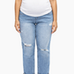 Maternity  28" Boyfriend Jean W/ Bellyband In Anastasia