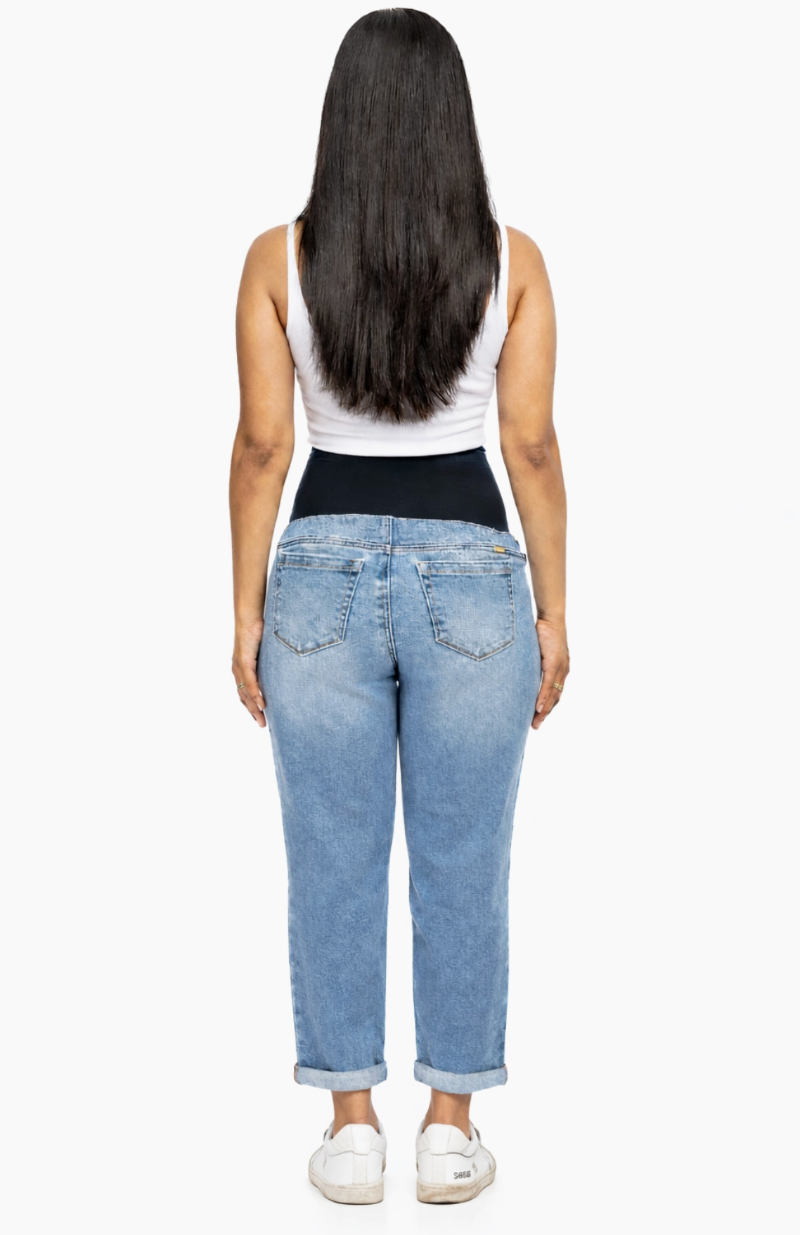Maternity  28" Boyfriend Jean W/ Bellyband In Anastasia
