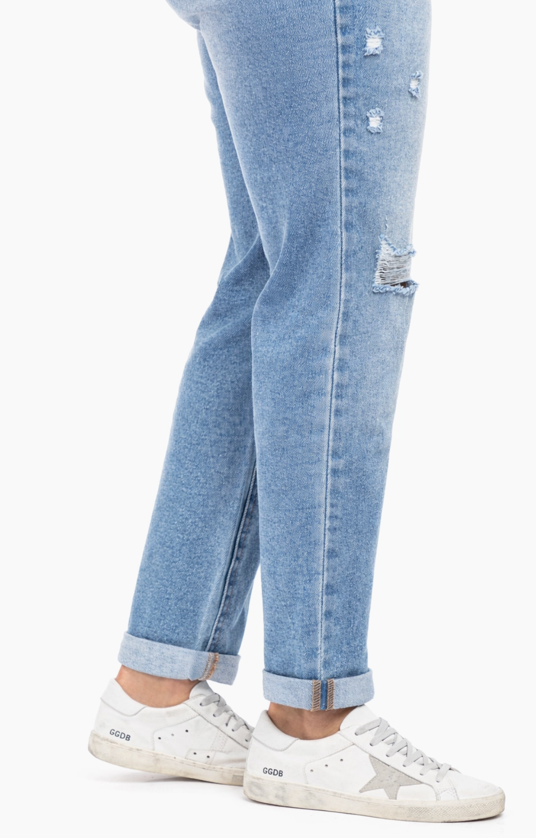 Maternity  28" Boyfriend Jean W/ Bellyband In Anastasia