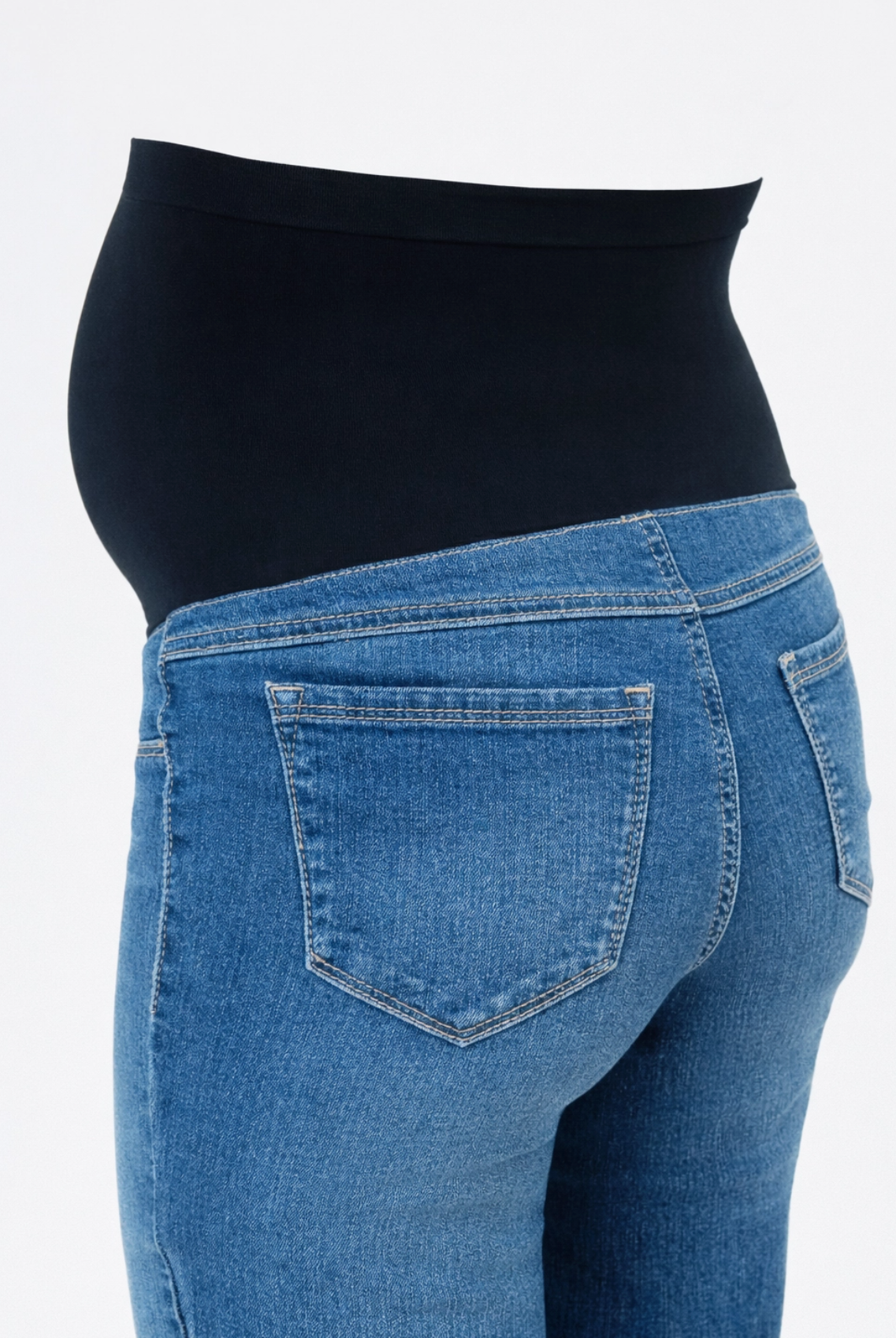Maternity  28" Ankle Straight Leg Jean W/ Bellyband In Ace