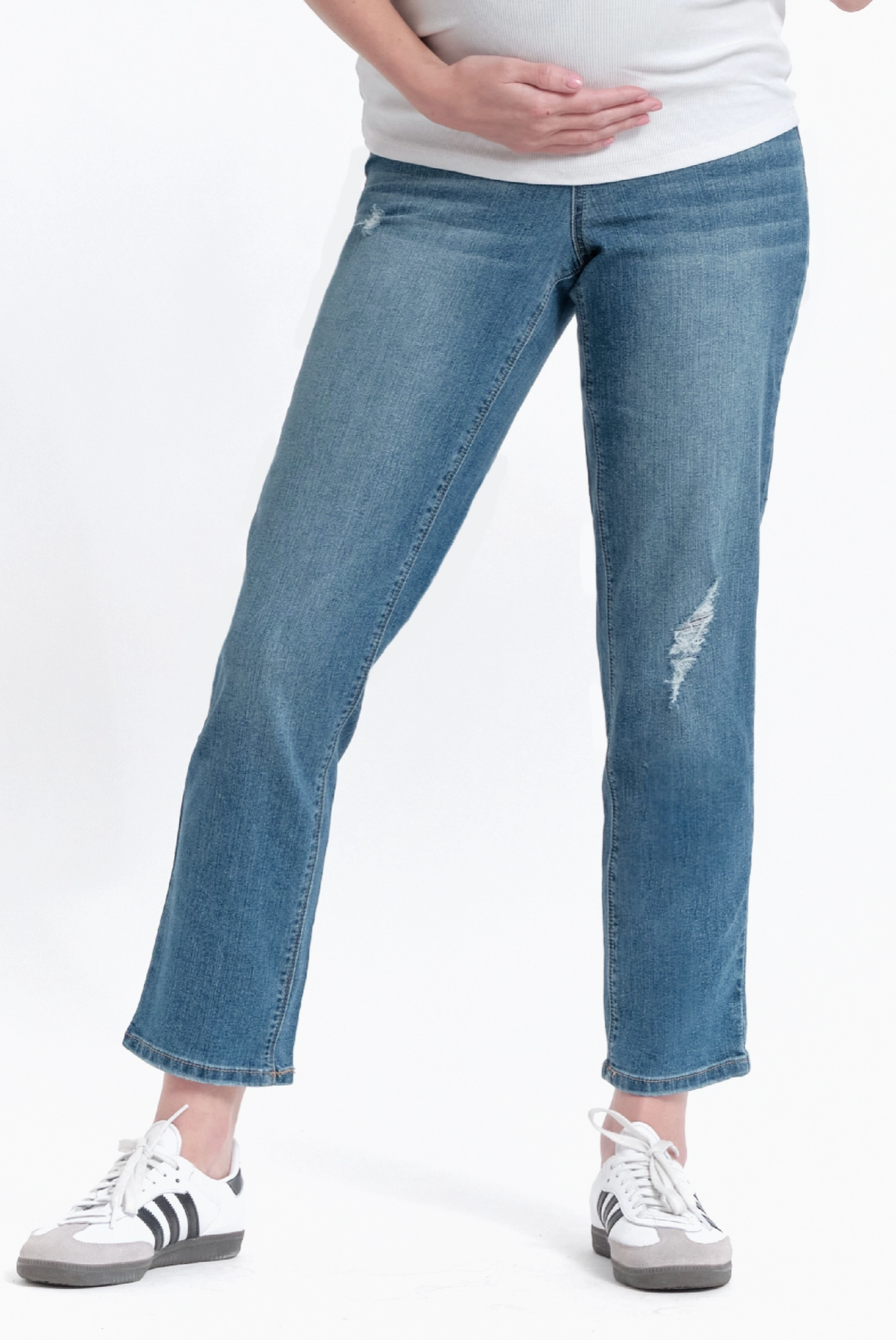 Maternity  28" Straight Leg Jean W/ Bellyband In Nola