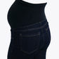 Maternity 34" Baggy Straight Leg Jean W/ Bellyband In Rinse