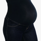 Maternity 34" Baggy Straight Leg Jean W/ Bellyband In Rinse