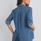 Button Down Medium Chambray Maternity Top