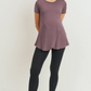 Mauve Tulip Hem Maternity & Nursing Tee