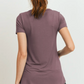 Mauve Tulip Hem Maternity & Nursing Tee