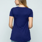 Navy Tulip Hem Maternity & Nursing Tee