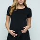 Black Tulip Hem Maternity & Nursing Tee