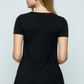 Black Tulip Hem Maternity & Nursing Tee