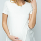 Ivory Tulip Hem Maternity & Nursing Tee