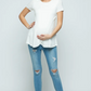 Ivory Tulip Hem Maternity & Nursing Tee