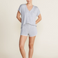 Heathered Grey Piped Lounge Set