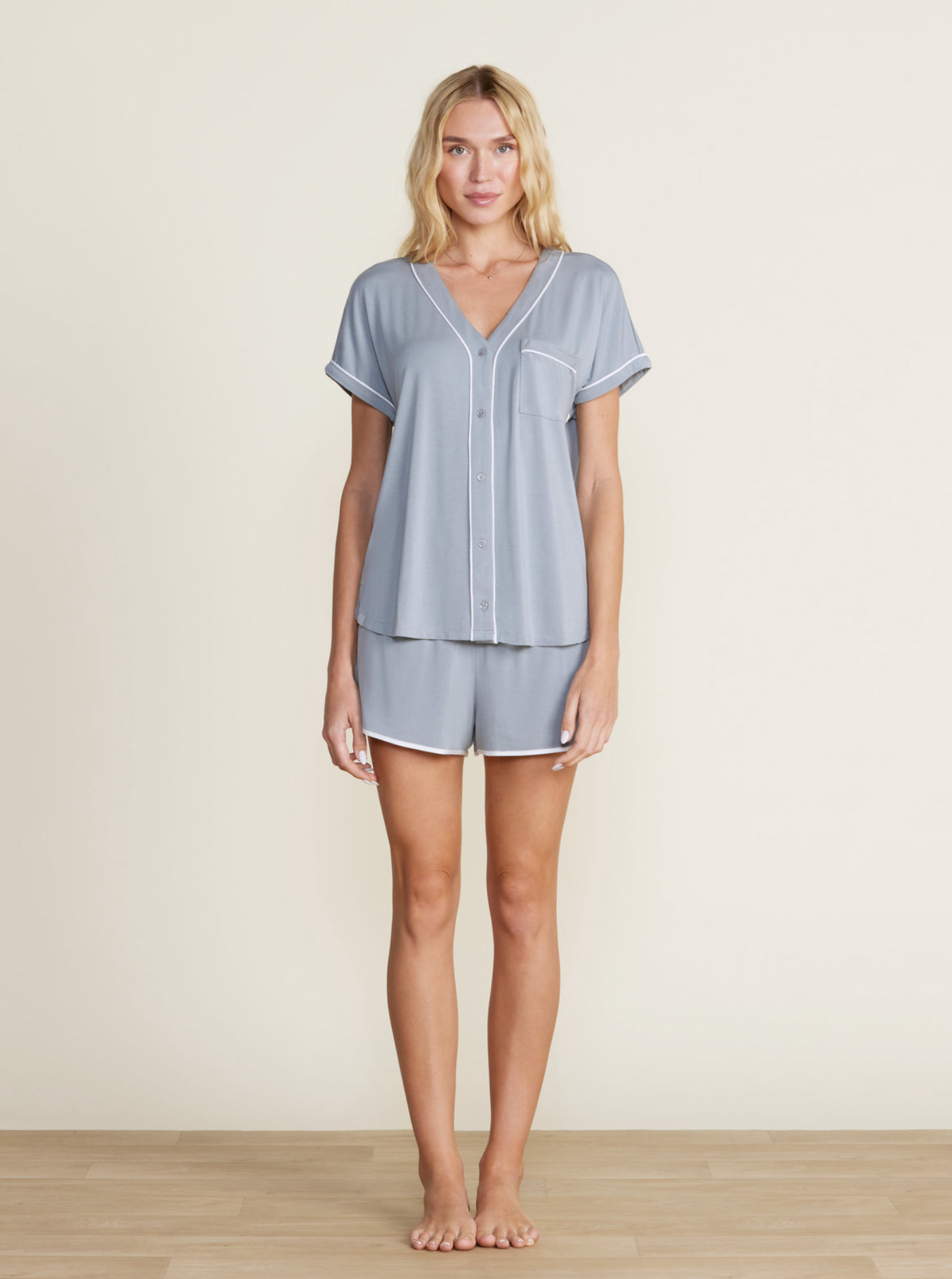 Moonbeam Jersey Piped Lounge Set