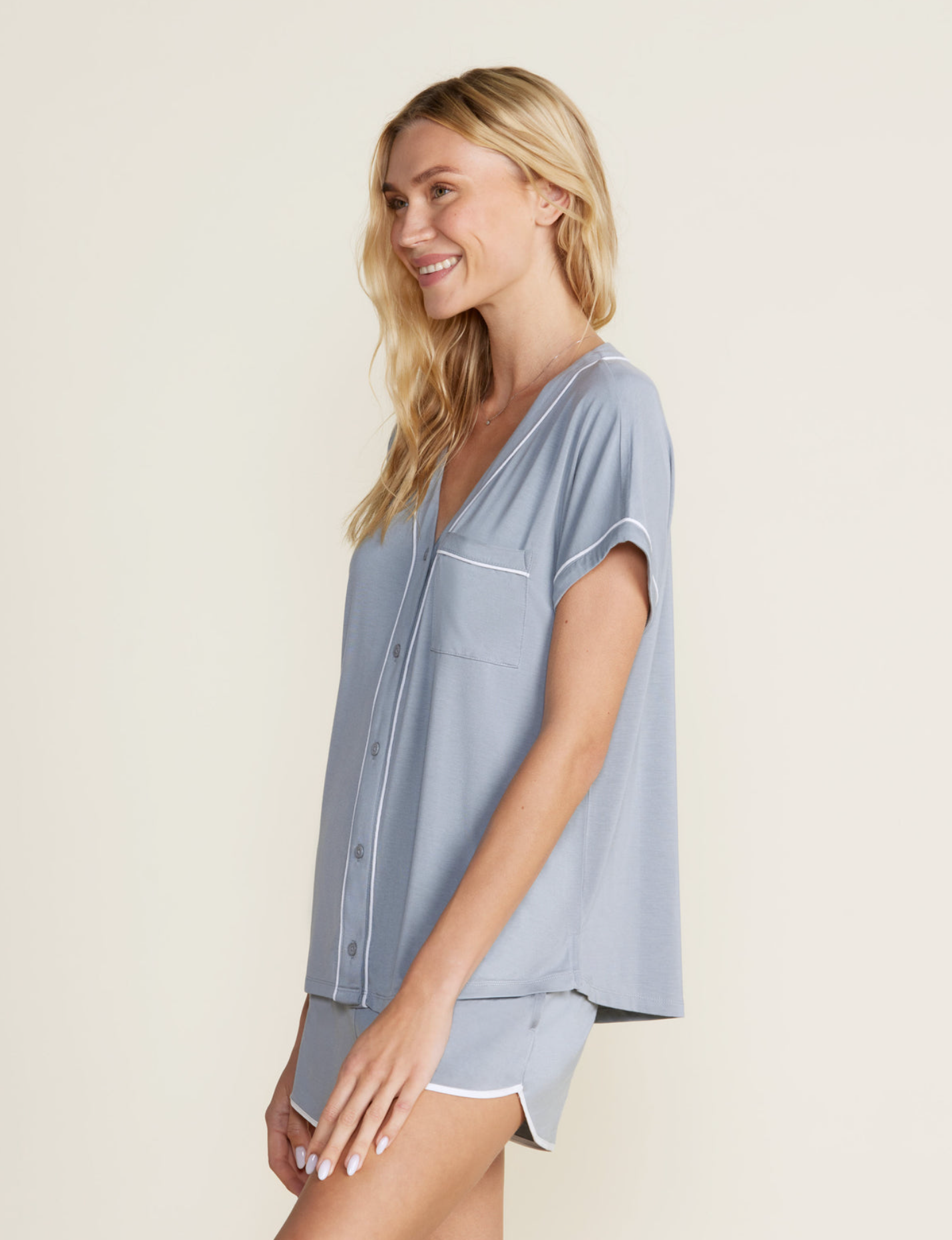 Moonbeam Jersey Piped Lounge Set