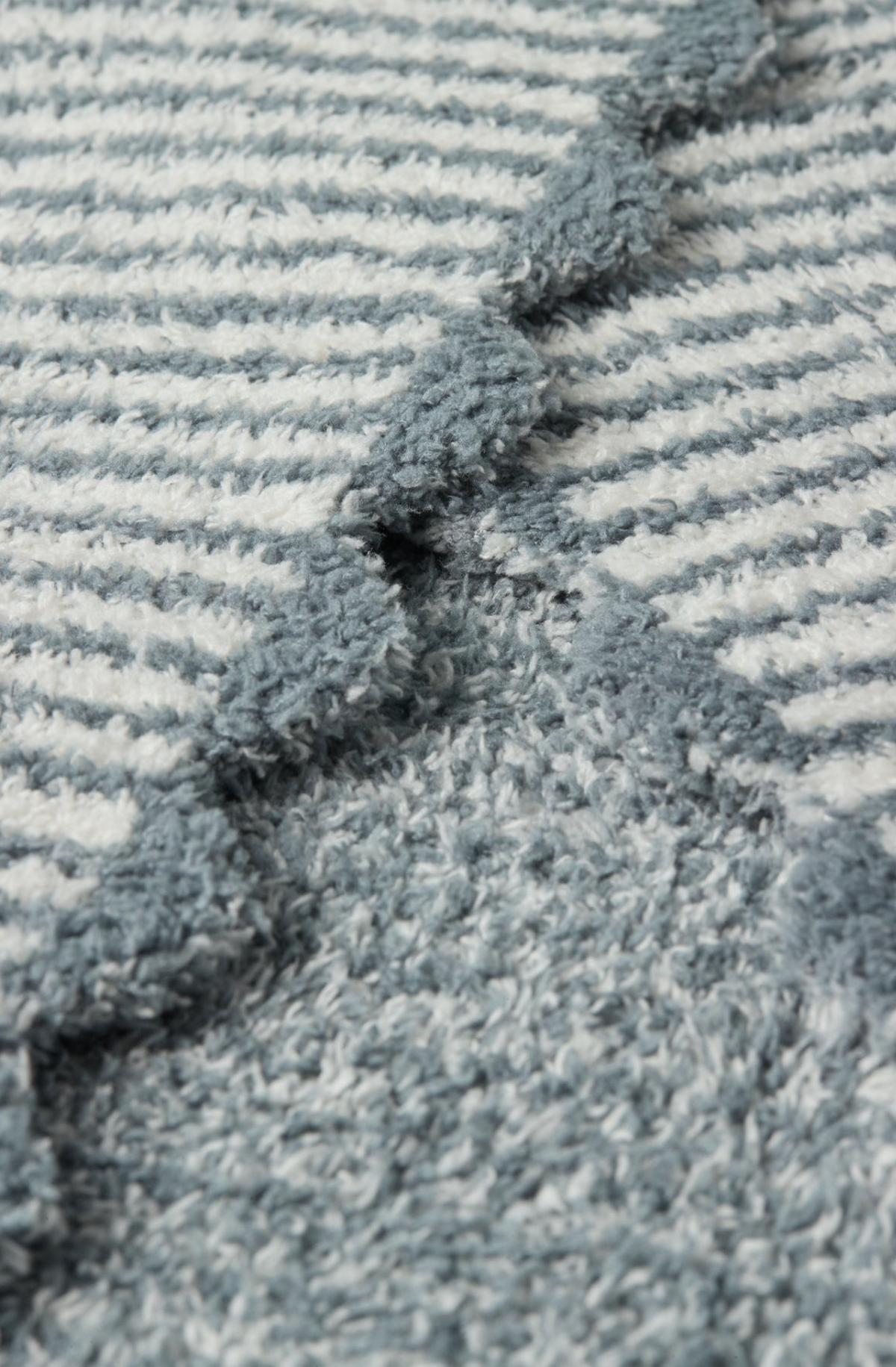 CozyChic Blue Cove Stripe Scallop Receiving Blanket