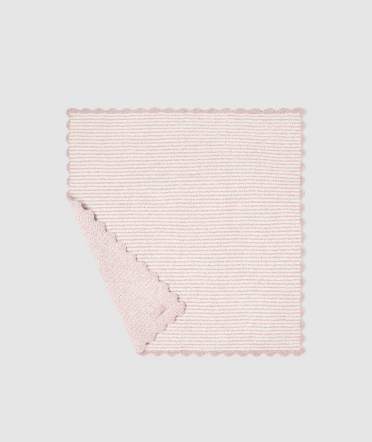 CozyChic Faded Rose Stripe Scallop Receiving Blanket