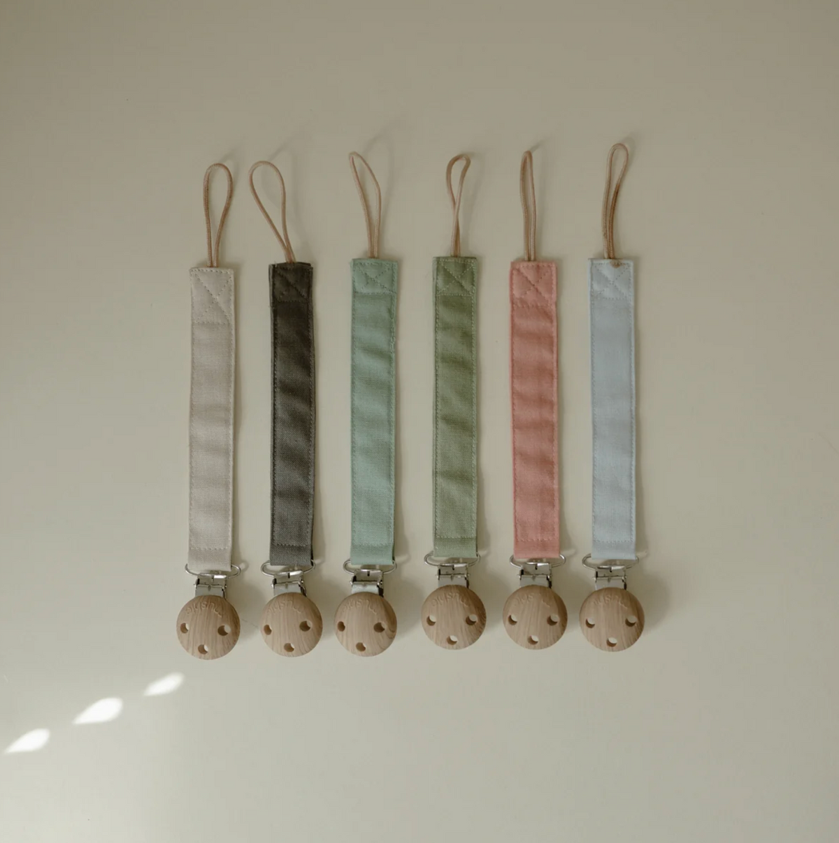Linen Pacifier Clip - 2 Pack