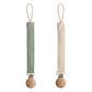 Linen Pacifier Clip - 2 Pack