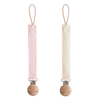 Linen Pacifier Clip - 2 Pack