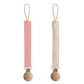 Linen Pacifier Clip - 2 Pack