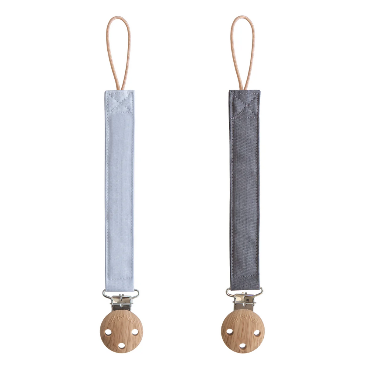 Linen Pacifier Clip - 2 Pack