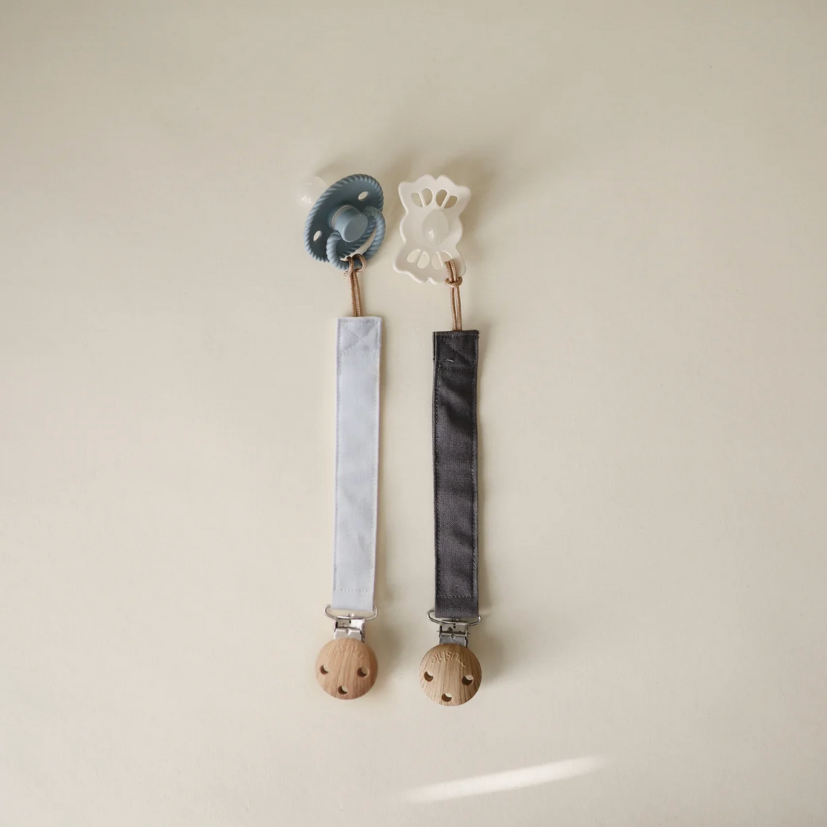 Linen Pacifier Clip - 2 Pack