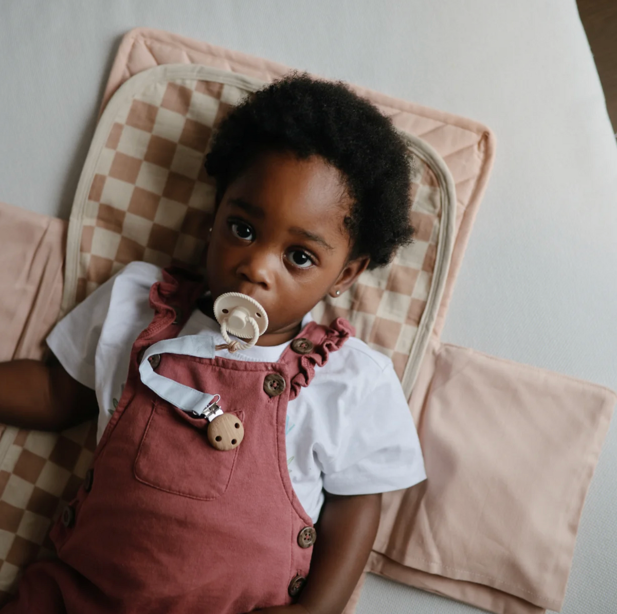 Linen Pacifier Clip - 2 Pack