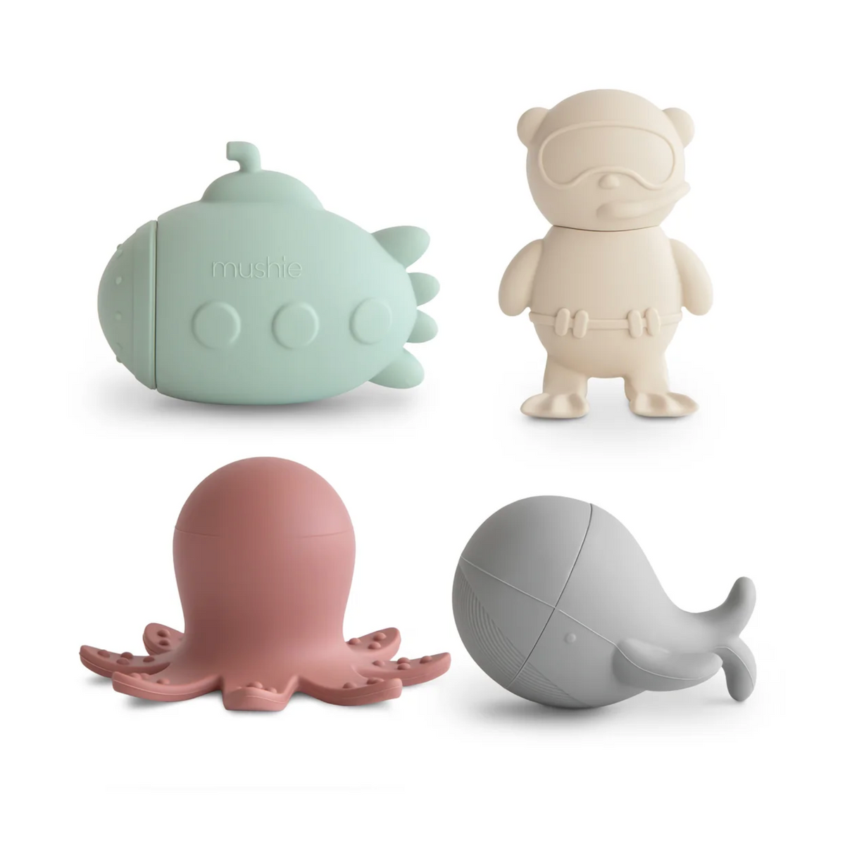 Sea Life Mold Free Bath Play Set - 4pk