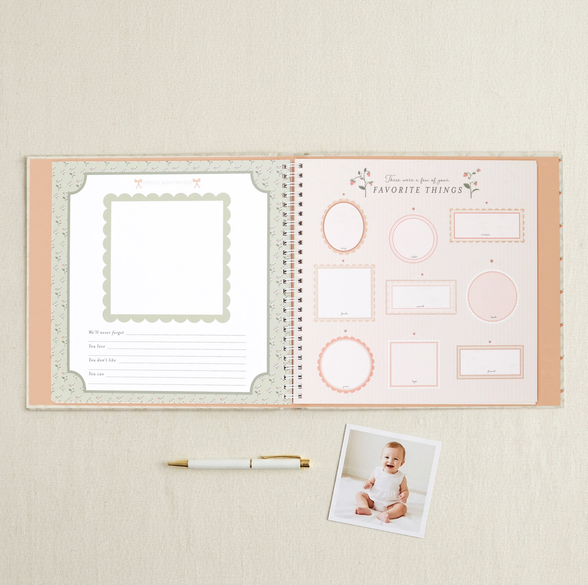Cottage Garden First Year Baby Memory Book
