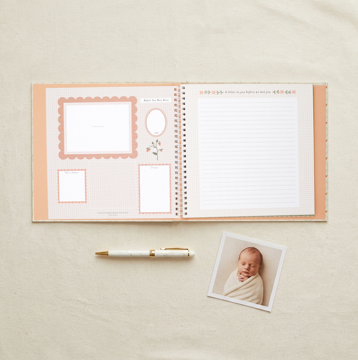 Cottage Garden First Year Baby Memory Book
