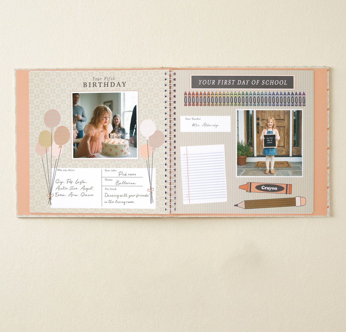 Cottage Garden First Year Baby Memory Book