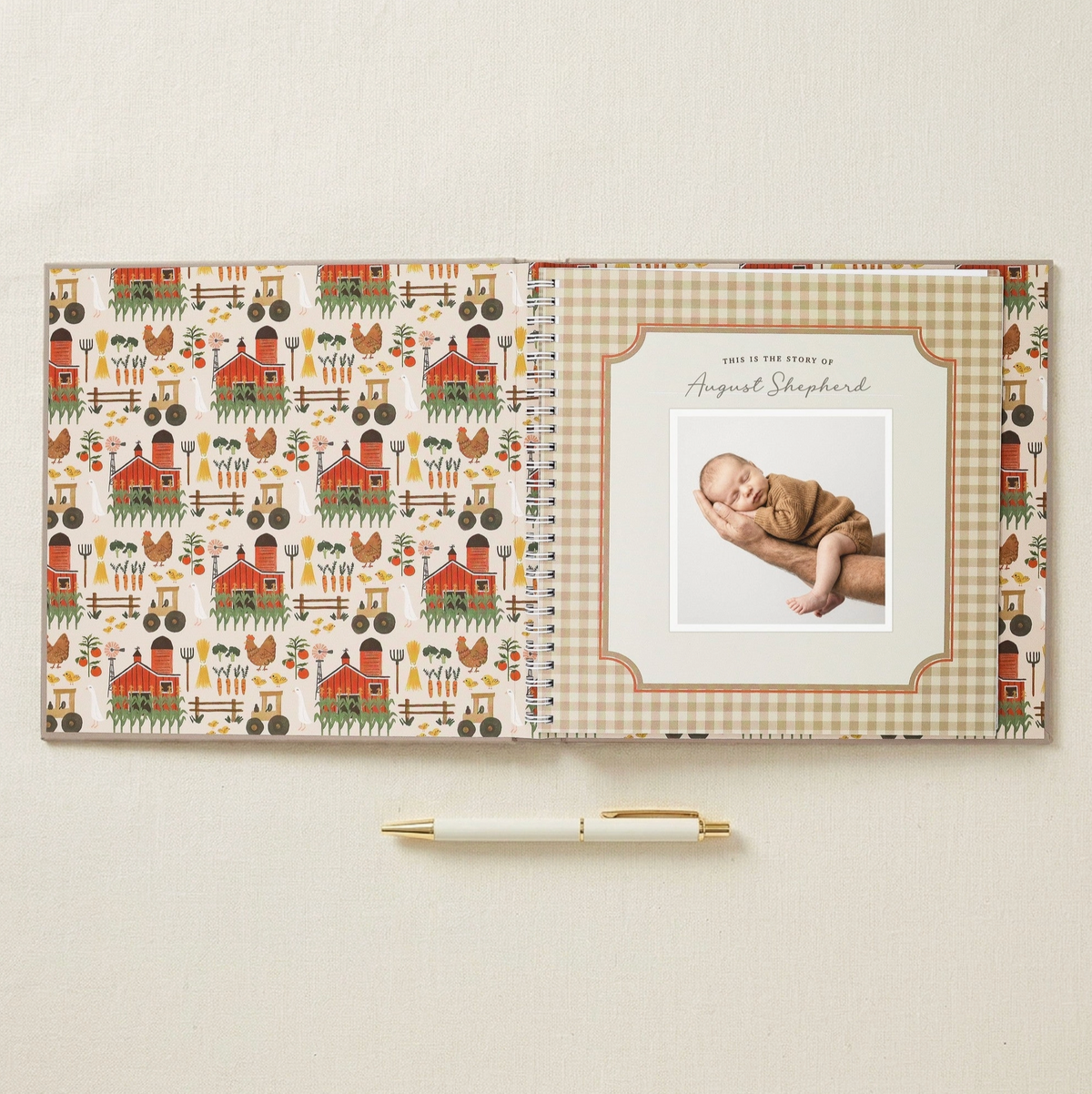 Little Farmer First Year Baby Memory Book