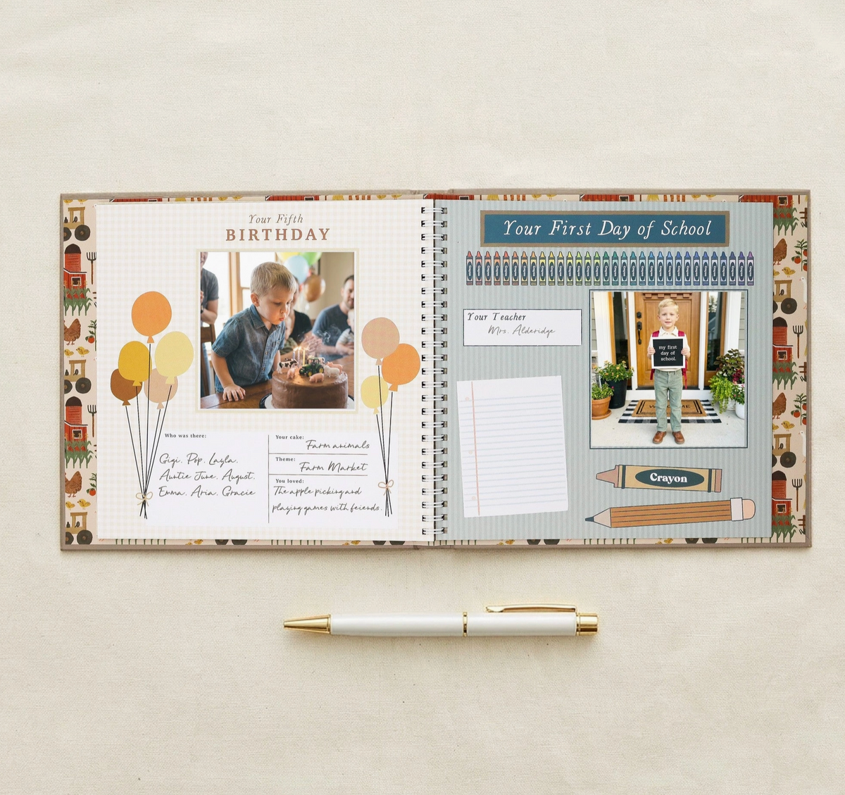 Little Farmer First Year Baby Memory Book