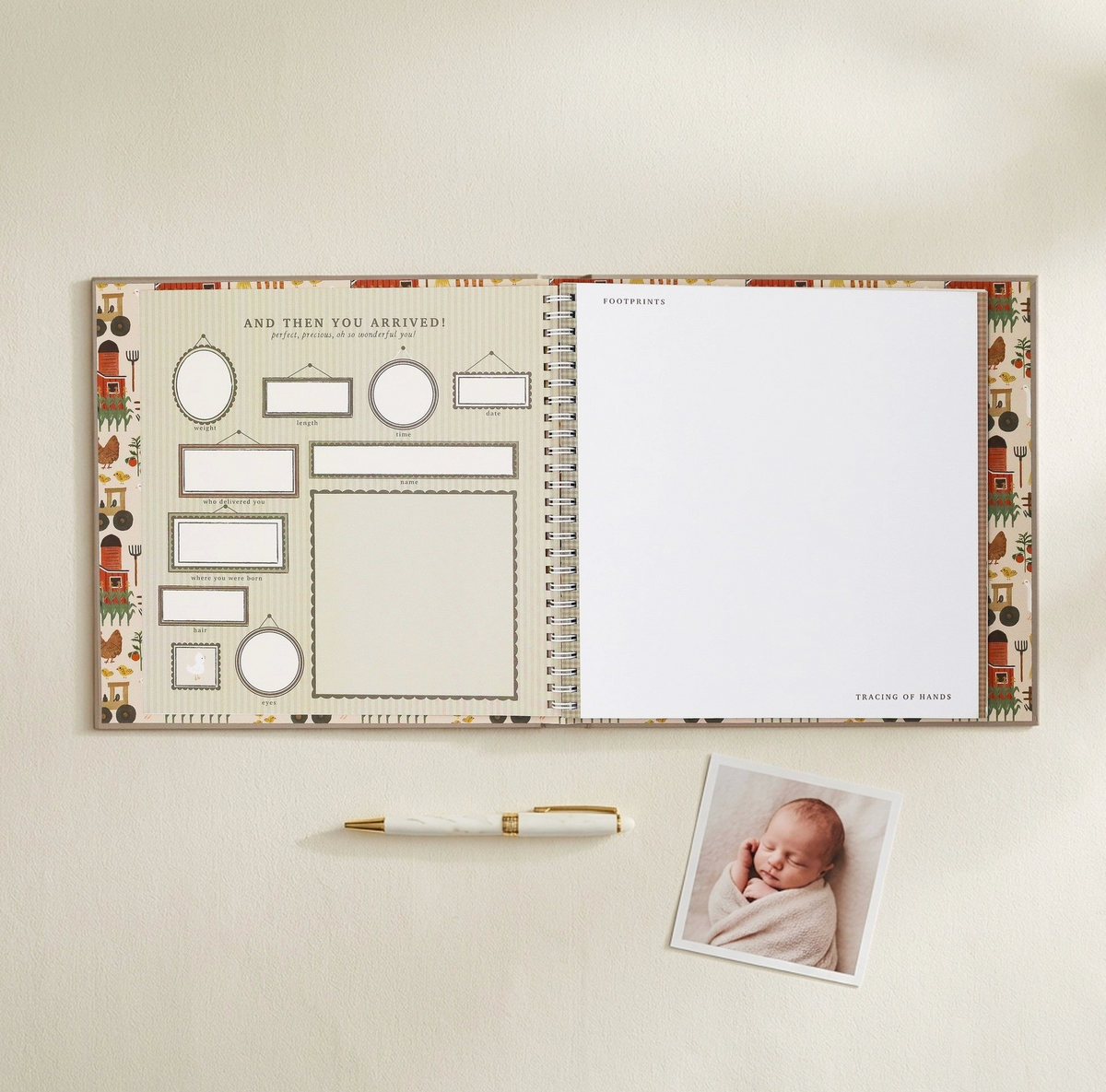 Little Farmer First Year Baby Memory Book