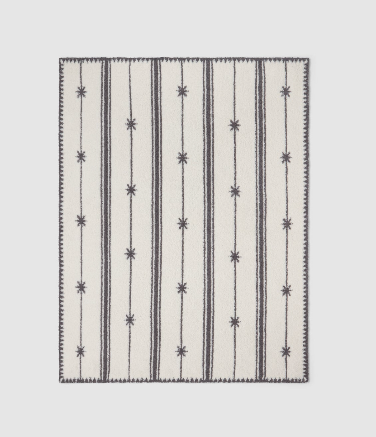 CozyChic Folklore Star Stroller Blanket - Slate Blue/Cream