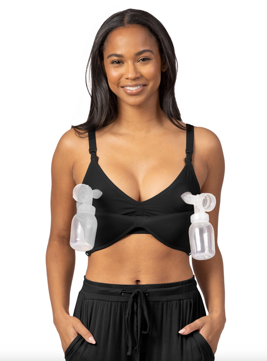 Black Sublime Contour Hands-Free Pumping And Nursing Bra