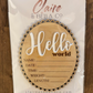 Hello World Scalloped Birth Disk
