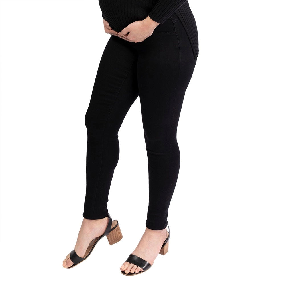 Maternity 32' Butter Skinny W/ Bellyband In Black – Mickey Roo ...