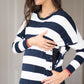 Ezra Navy Stripe Tunic Sweater