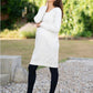 Cream Knit Maternity & Nursing Dress