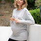 Grey Marl Knit Maternity & Nursery Tunic