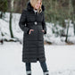 Black Extra Long 3 In 1 Down Maternity Coat