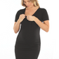 Lexie Black Maternity & Nursing Short Sleeve Dress