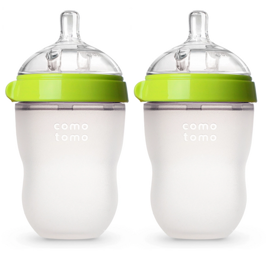 Comotomo Baby Bottle 8oz Double Pack - Green